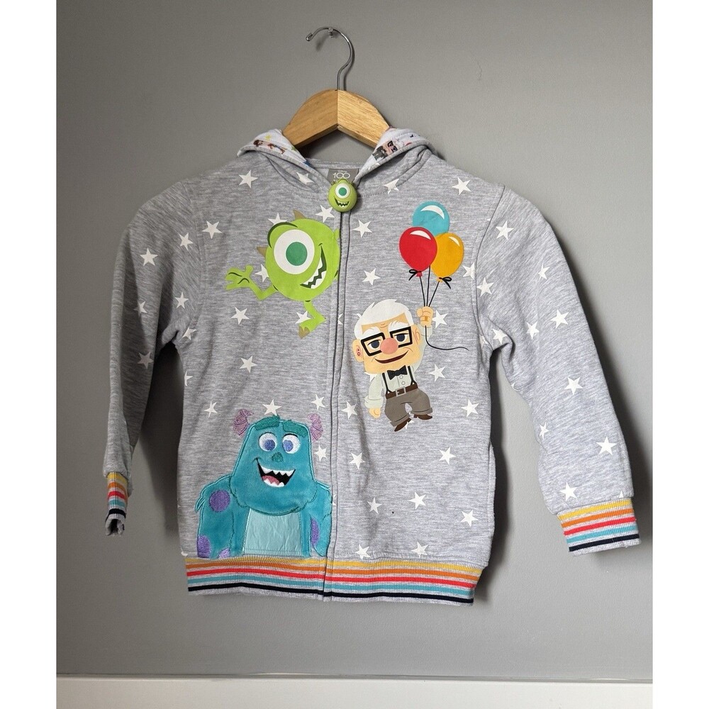 NWOT Disney Pixar Monsters Inc and UP Hoodie Jacket Disney 100 Kids Size 7